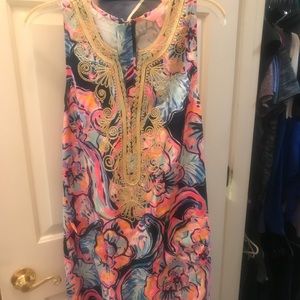 Boho Bateau shift dress with pockets, worn once